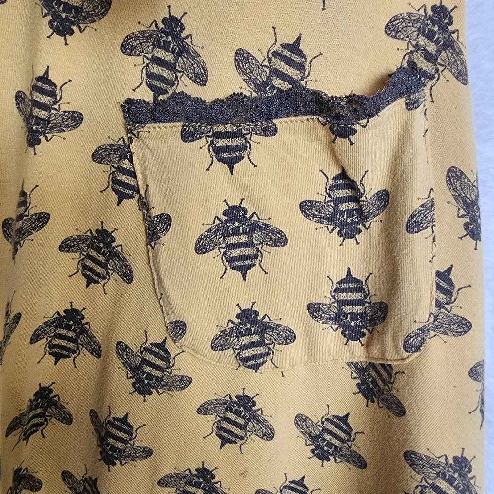 Effie's Heart Dress Size S Yellow And Grey Bee Pattern - Picture 4 of 12